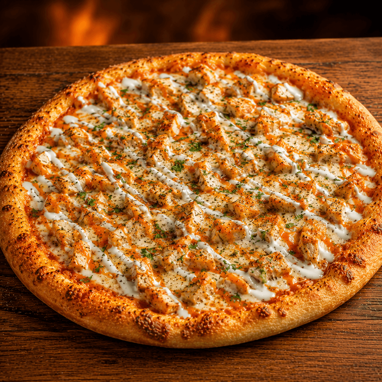 12" MED Buffalo Ranch Chicken Pizza